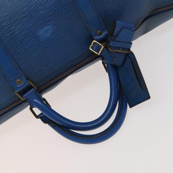 LOUIS VUITTON Epi Keepall 60 Boston Bag Blue M42945 - Picture 7 of 16